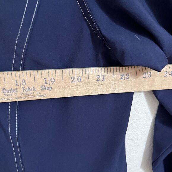 Chico’s Zenergy Full Zip Jacket Size 3 (XL) Blue Lightweight Windbreaker Stretch - Picture 9 of 11